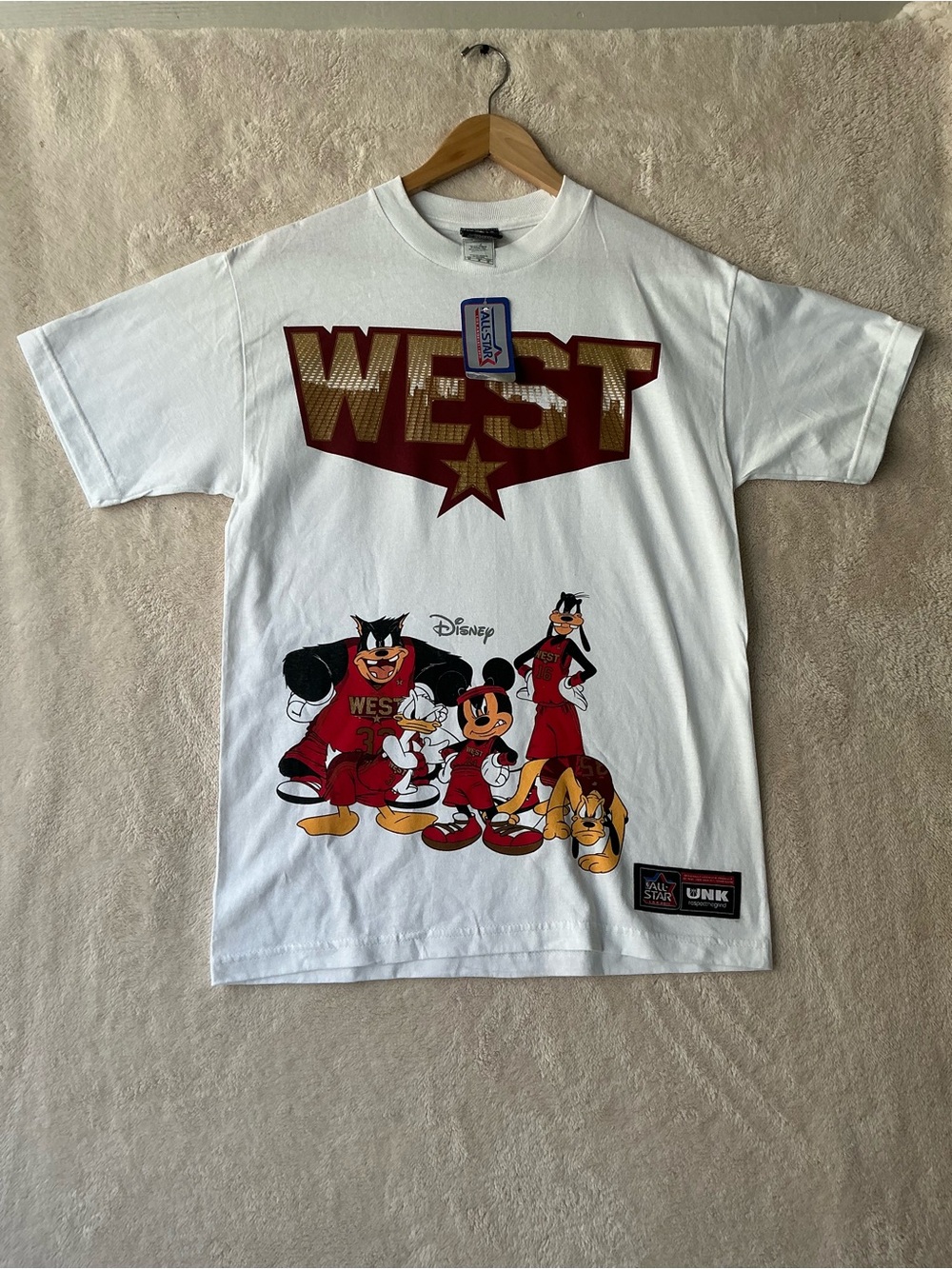 NBA Disney White T-Shirt with Red Graphics - West All-Star